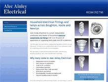 Tablet Screenshot of alecainleyelectrical-chester.co.uk
